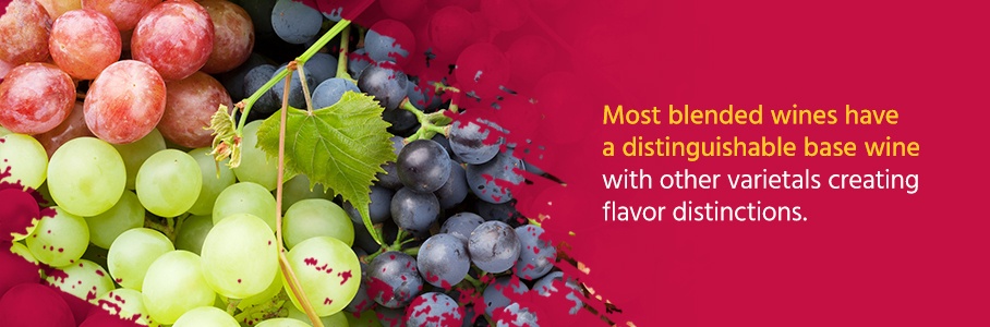 Most blended wines have a distinguishable base wine with other varietals creating flavor distinctions.