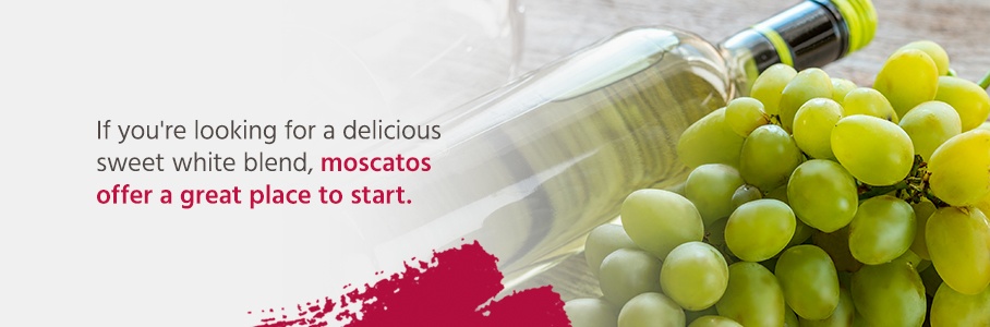 If you're looking for a delicious sweet white blend, moscatos offer a great place to start. 