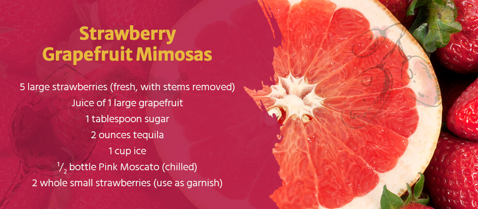 Strawberry Grapefruit Mimosas recipe