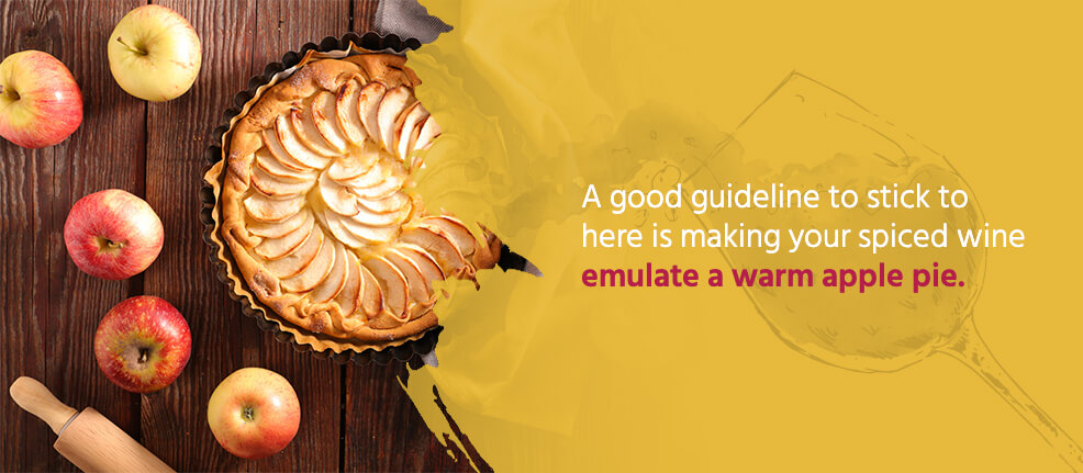 A good guideline to stick to here is making your spiced wine emulate a warm apple pie.