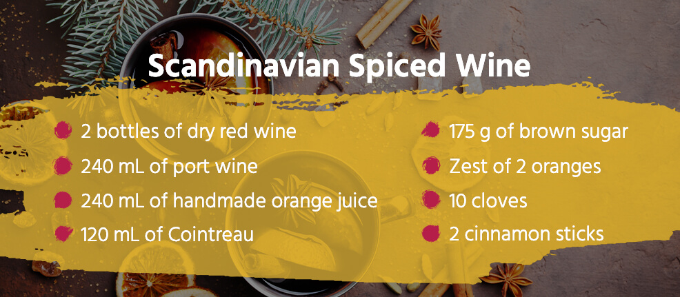 Scandinavian spiced wine recipe 