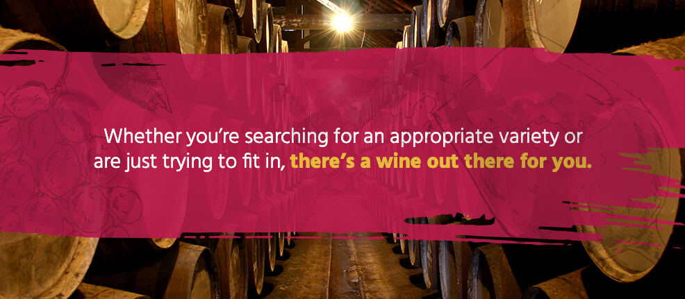 Whether you're searching for an appropriate variety or are just trying to fit in, there's a wine out there for you. 