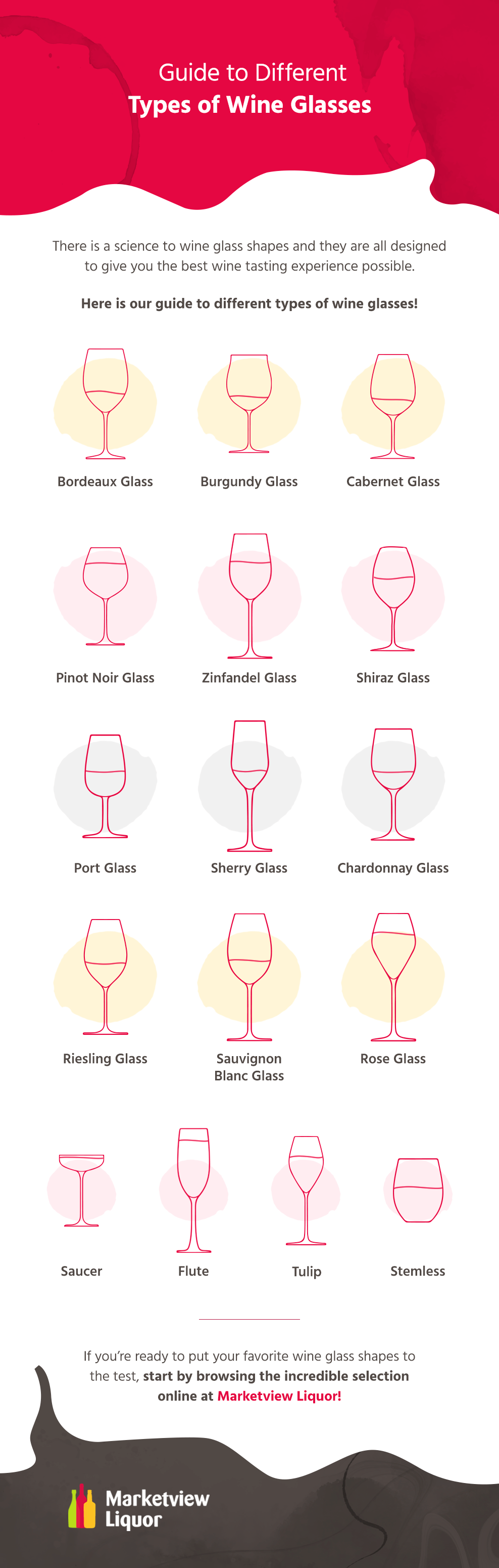 Types of Wine Glasses (Infographic) for Beginners