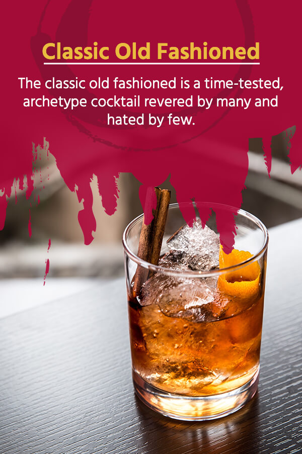 describes a classic old fashioned cocktail