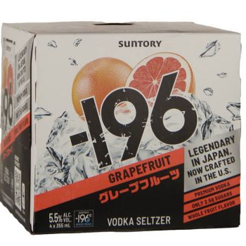 Suntory -196 Peach Vodka Seltzer 4 Pk / 4-355mL - Marketview Liquor