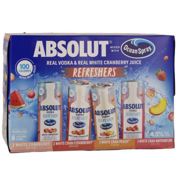 Absolut Ocean Spray Vodka Cranberry Variety 8 Pk / 8-355mL