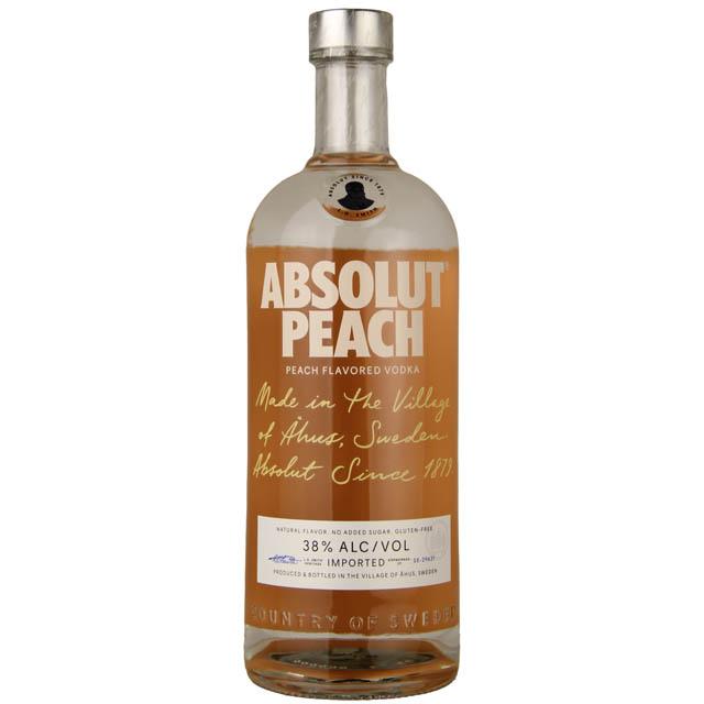 Absolut Peach Flavored Vodka / Ltr Marketview Liquor