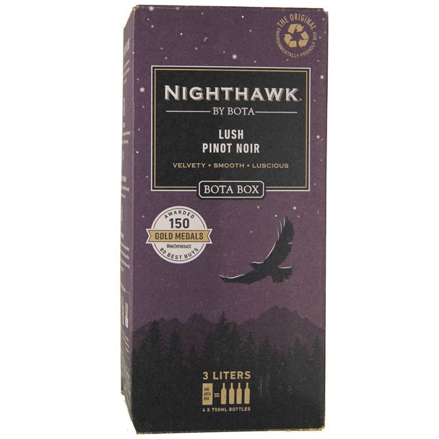 Bota Box Nighthawk Black Lush Pinot Noir / 3L Marketview Liquor
