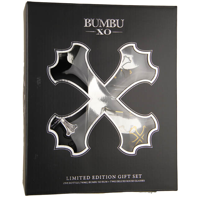 Bumbu XO Rum Gift Set with Glasses / 750mL - Marketview Liquor