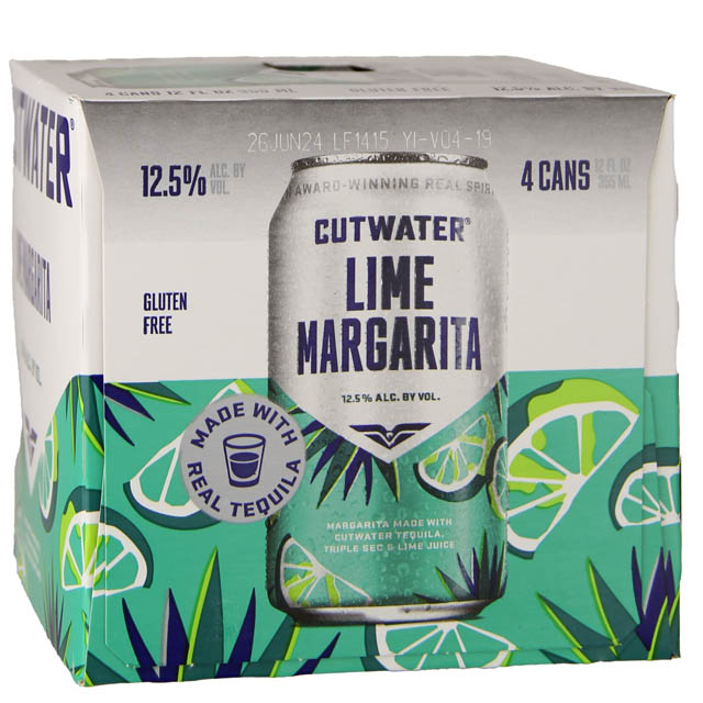 Cutwater Spirits Lime Margarita 4 Pk / 4355mL Marketview Liquor