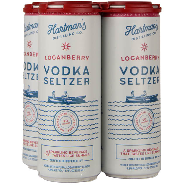 Hartman's Distilling Company Loganberry Vodka Seltzer 4 Pack Cans