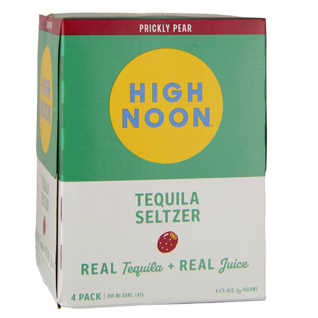 High Noon Tequila Seltzer Prickly Pear 4 Pack Cans / 4355mL