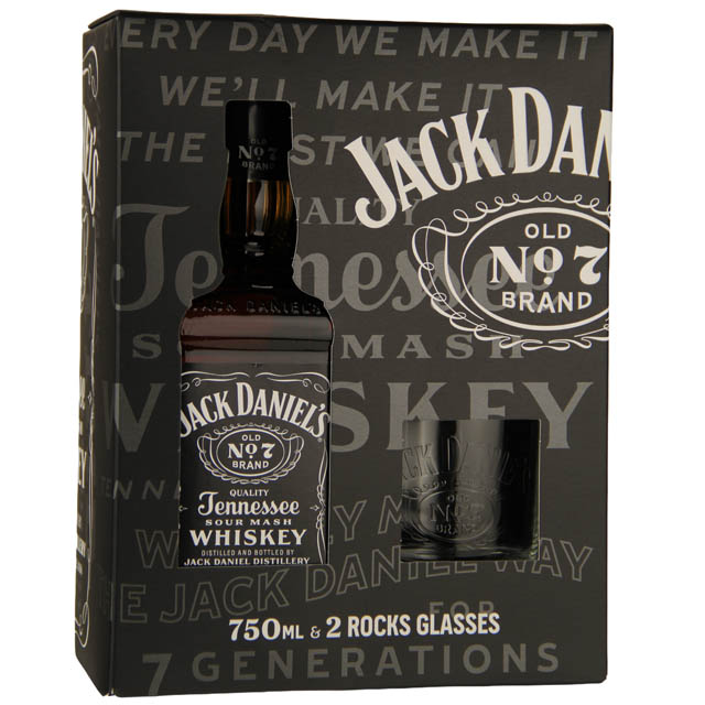 ジャックダニエル セット Jack Daniel's Tennessee Whiskey Gift Set with 2 Rocks Glasses