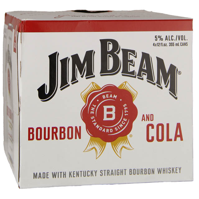 Jim Beam Bourbon & Cola 4 Pack Cans / 4-355mL - Marketview Liquor