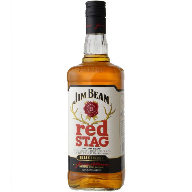 Jim Beam Cherry Marketview Flavored Red Liquor / Ltr Black Stag - Bourbon Whiskey