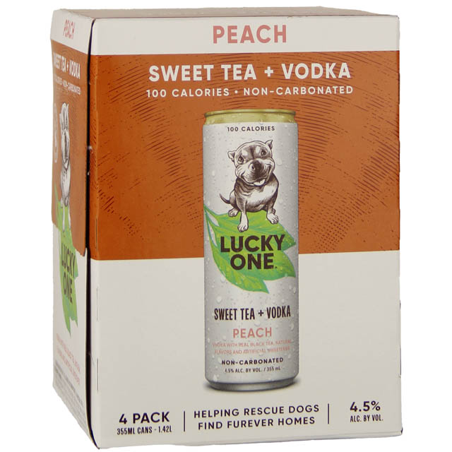 High Noon Lucky One Sweet Tea Peach Vodka 4 Pack / 4-355mL