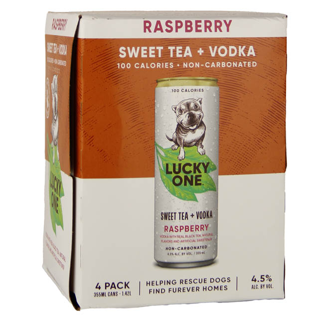 High Noon Lucky One Sweet Tea Raspberry Vodka 4 Pack / 4-355mL