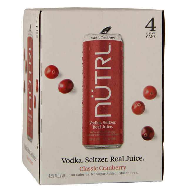 Nutrl Vodka Cranberry Seltzer 4 Pack / 4-355mL - Marketview Liquor