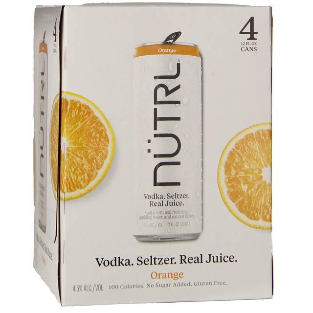 まるまるツル Nutrl Vodka Orange Seltzer 4 Pack / 4-355mL - Marketview Liquor