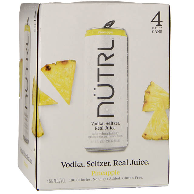 Nutrl Vodka Pineapple Seltzer 4 Pack / 4-355mL - Marketview Liquor