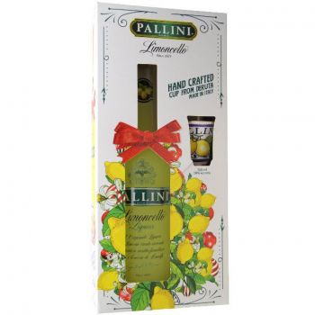 Pallini Limoncello Gift Set w/2 Deruta Cups 750ml :: Limoncello