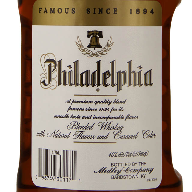 Philadelphia Blended Whisky 　空き瓶 Philadelphia Blended Whiskey / 1.75 Ltr - Marketview Liquor
