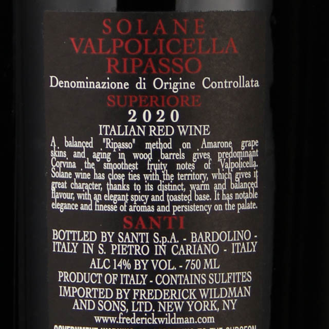 Santi Solane Ripasso Valpolicella / 750 ml - Marketview Liquor