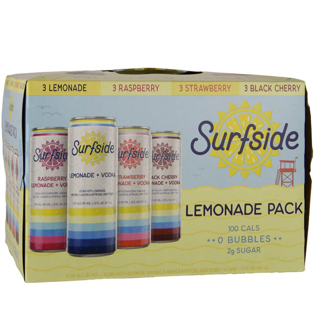 【SHOWKO様フォロー割価格】アダプトラテ★ 30杯分 4種アソート！ Surfside Iced Tea Lemonade Vodka 4Pk / 4-355mL - Marketview Liquor