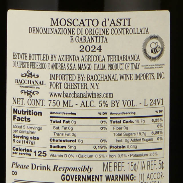 Terrabianca Vignot Moscato d'Asti / 750mL - Marketview Liquor