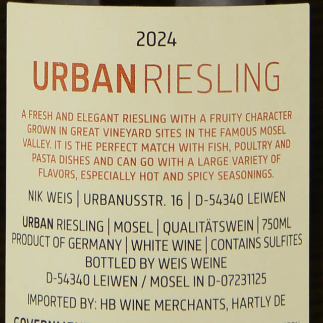 Nik Weis Selection Urban Riesling / 750 ml - Marketview Liquor